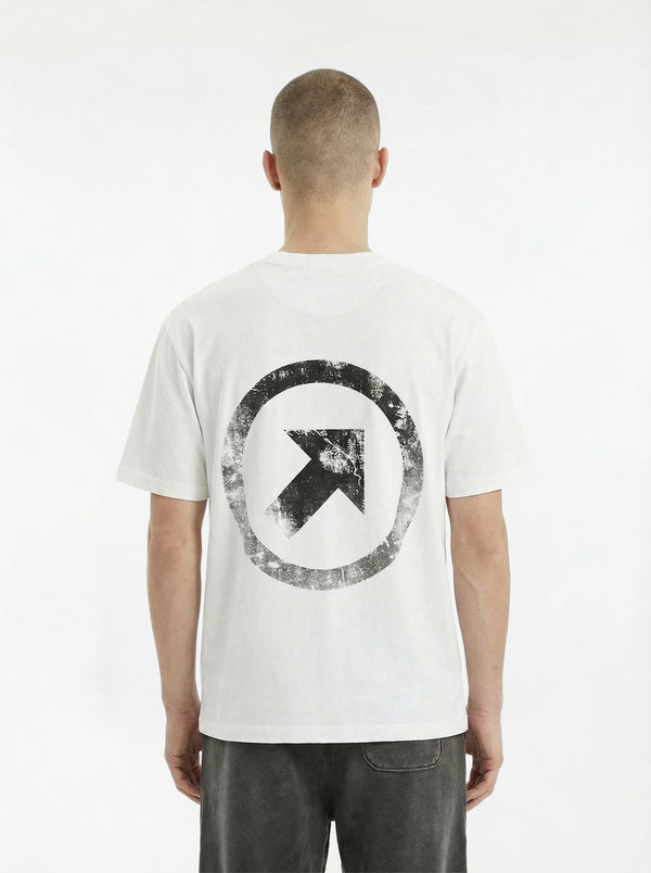 NESW Concrete Tee in White, back view