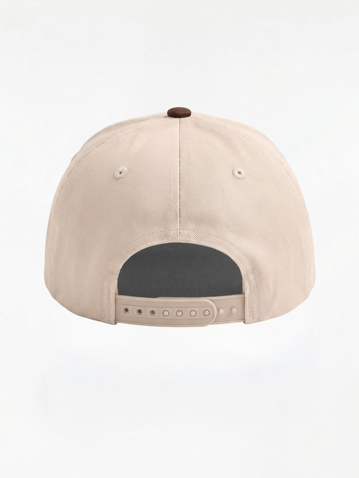 NESW Core Hat Two-Tone in Brown and Beige, back view