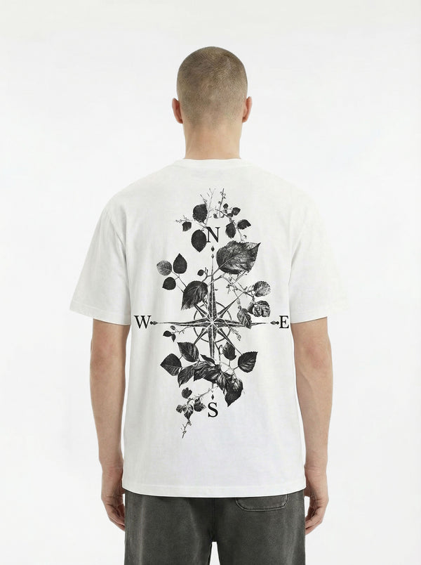 NESW Root's of Origin Tee in White, back view
