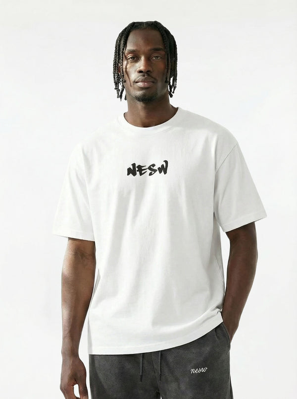NESW Sword & Spirit Tee in White, front view